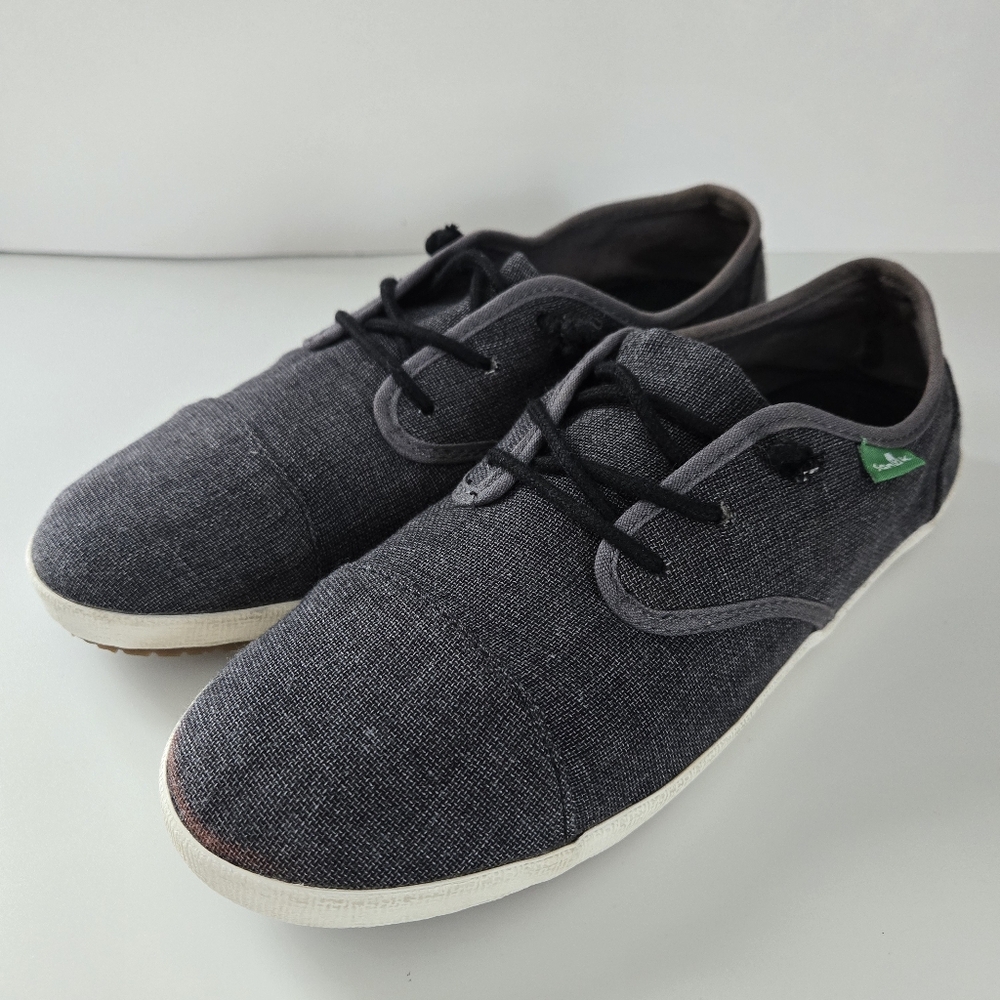 Sanuk Mollie Sidewalk Surfers Canvas Shoes Gray Size 8